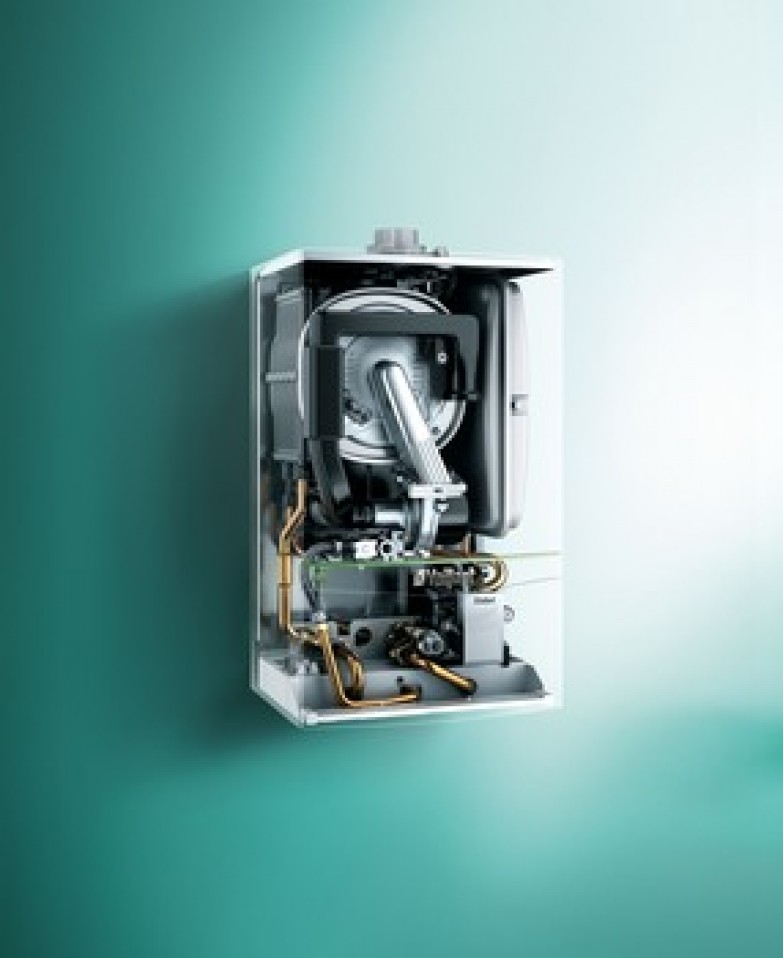 Interno di una caldaia a condensazione Vaillant